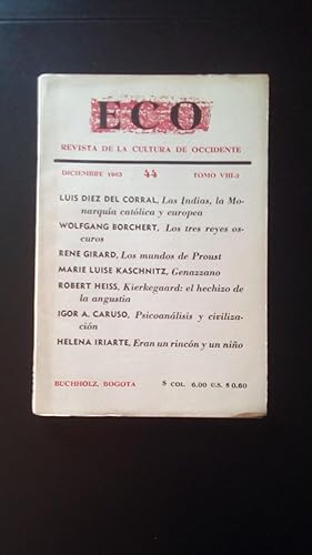 Portada del libro de ECO - REVISTA DE CULTURA DE OCCIDENTE - 44