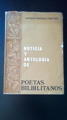 Portada del libro de NOTICIA Y ANTOLOGIA DE POETAS BILBILITANOS