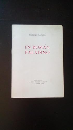 Portada del libro de EN ROMAN PALADINO
