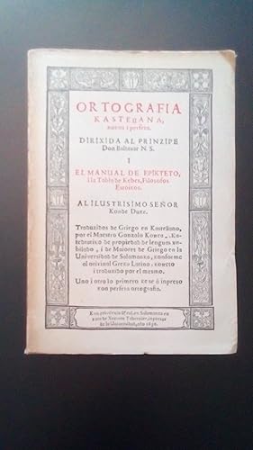 Portada del libro de ORTOGRAFIA KASTELLANA NUEVA I PERFETA