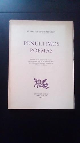 Portada del libro de PENULTIMOS POEMAS