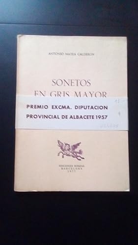 Portada del libro de SONETOS EN GRIS MAYOR