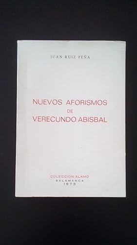 Portada del libro de NUEVOS AFORISMOS DE VERECUNDO ABISBAL