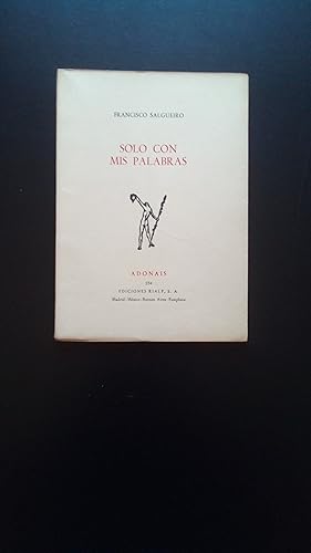 Portada del libro de SOLO CON MIS PALABRAS