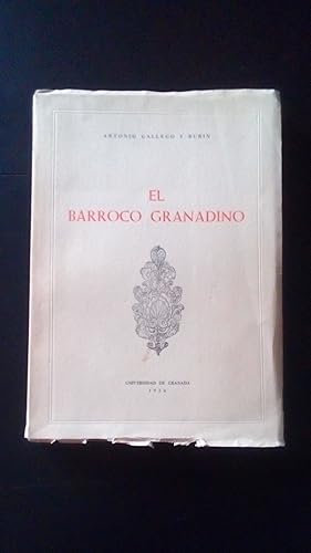 Portada del libro de BARROCO GRANADINO, EL