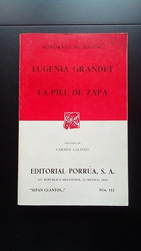 Portada del libro de EUGENIA GRANDET - LA PIEL DE ZAPA