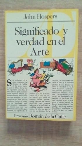 Portada del libro de SIGNIFICADO Y VERDAD EN EL ARTE