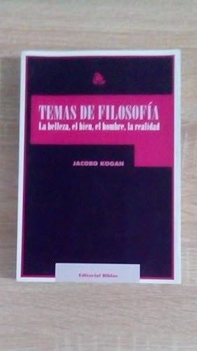 Portada del libro de TEMAS DE FILOSOFIA - LA BELLEZA, EL BIEN, EL HOMBRE, LA REALIDAD