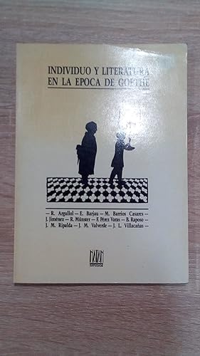 Portada del libro de INDIVIDUO Y LITERATURA EN LA EPOCA DE GOETHE