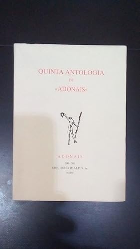 Portada del libro de QUINTA ANTOLOGIA DE ADONAIS