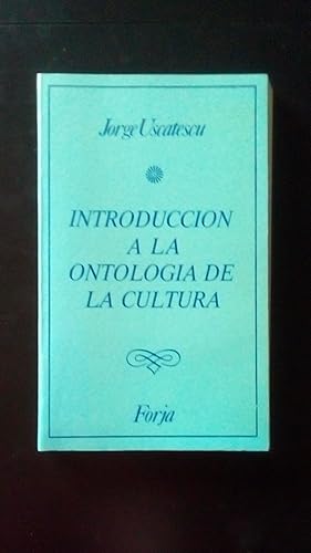 Portada del libro de INTRODUCCION A LA ONTOLOGIA DE LA CULTURA