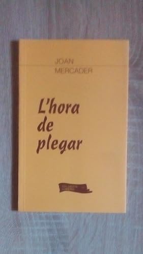 Portada del libro de L´HORA DE PLEGAR