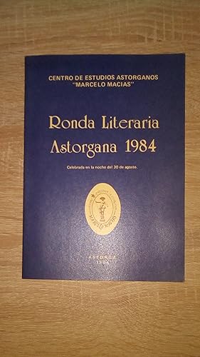 Portada del libro de RONDA LITERARIA ASTORGANA 1984