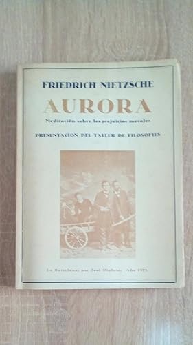 Portada del libro de AURORA - MEDITACION SOBRE LOS PREJUICIOS MORALES