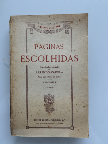 Portada del libro de PAGINAS ESCOLHIDAS