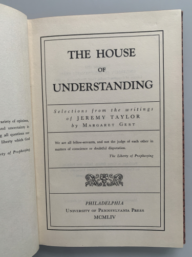 Portada del libro de THE HOUSE OF UNDERSTANDING