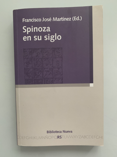 Portada del libro de SPINOZA EN SU SIGLO