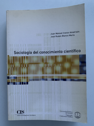 Portada del libro de SOCIOLOGÍA DEL CONOCIMIENTO CIENTÍFICO