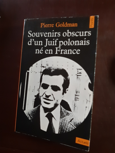 Portada del libro de Souvenirs obscurs d'un juif polonais né en France