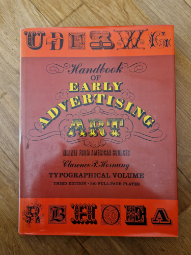 Portada del libro de Handbook of early advertising art. Typographical volume