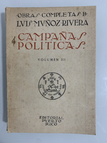 Portada del libro de CAMPAÑAS POLÍTICAS. Volumen III