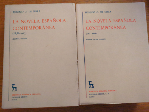 Portada del libro de LA NOVELA ESPAÑOLA CONTEMPORÁNEA (1898-1927) y (1927-1939) Tomos 1 y 2