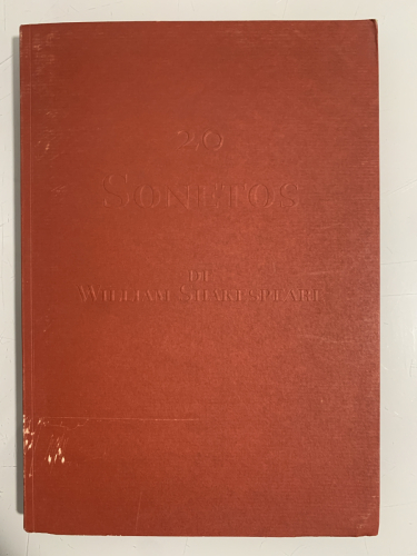 Portada del libro de 20 SONETOS DE WILLIAM SHAKESPEARE
