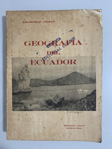 Portada del libro de GEOGRAFÍA DEL ECUADOR (Dedicado autor)