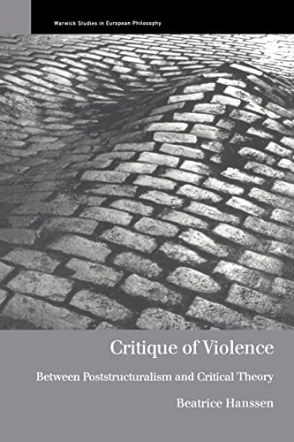 Portada del libro de CRITIQUE OF VIOLENCE: Between Poststructuralism and Critical Theory