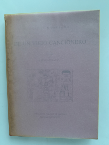 Portada del libro de DE UN VIEJO CANCIONERO (Dedicado autor)