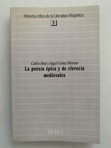 Portada del libro de LA POESÍA ÉPICA Y DE CLERECÍA MEDIEVALES