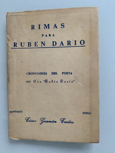 Portada del libro de RIMAS PARA RUBÉN DARÍO (Dedicado autor)