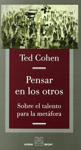 Portada del libro de PENSAR EN LOS OTROS. Sobre el talento para la metáfora