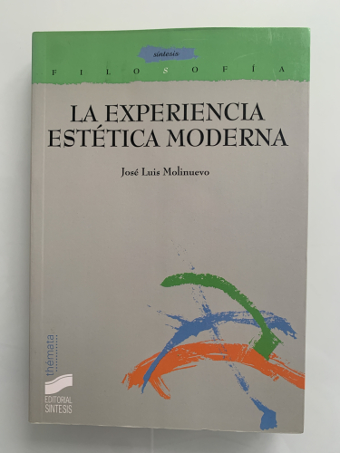 Portada del libro de LA EXPERIENCIA ESTÉTICA MODERNA