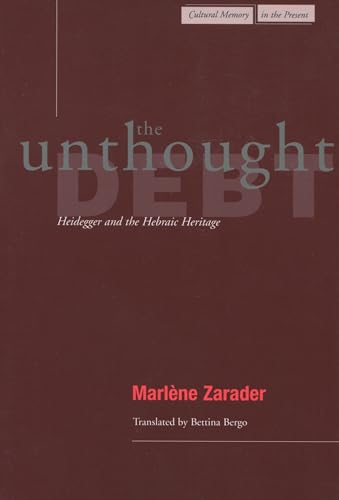 Portada del libro de The Unthought Debt: Heidegger and the Hebraic Heritage 