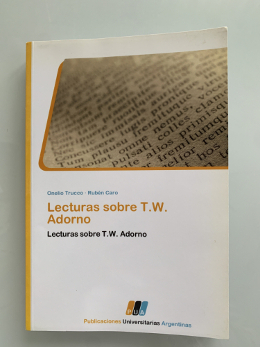 Portada del libro de LECTURAS SOBRE T.W. ADORNO