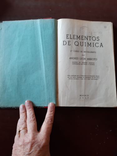 Portada del libro de ELEMENTOS DE QUÍMICA. 5º Curso de bachillerato