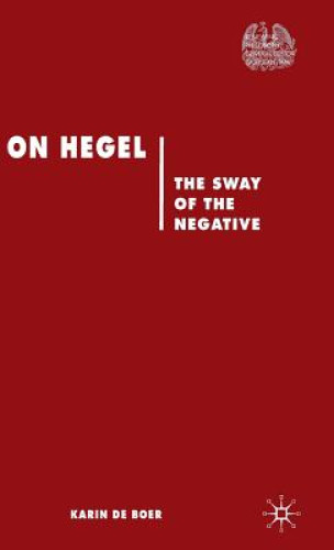 Portada del libro de On Hegel: The Sway of the Negative 