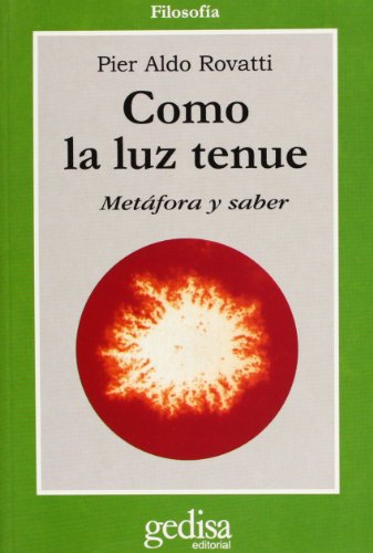 Portada del libro de COMO LA LUZ TENUE. Metáfora y saber