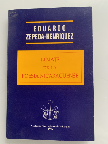Portada del libro de LINAJE DE LA POESÍA NICARAGÜENSE