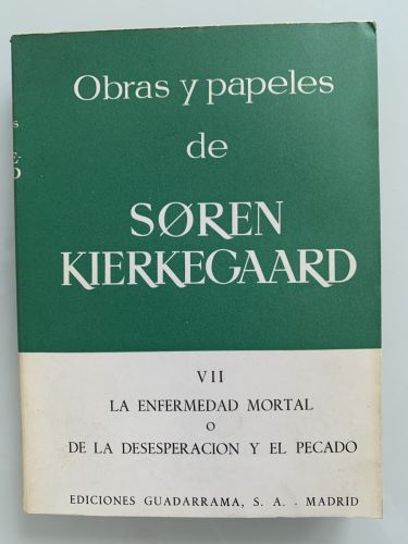 Portada del libro de LA ENFERMEDAD MORTAL (O DE LA DESESPERACIÓN Y EL PECADO)