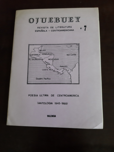 Portada del libro de OJUEBUEY REVISTA DE LITERATURA ESPAÑOLA Y CENTROAMÉRICANA nº 7. Poesía última de centroamérica (Antología...