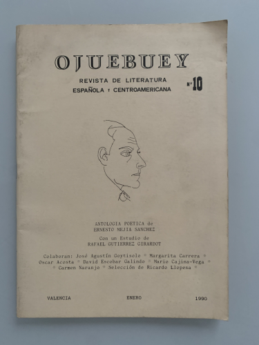 Portada del libro de OJUEBUEY. Revista de Literatura Española y Centroamericana. Nº10