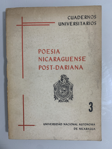 Portada del libro de POESÍA NICARAGÜENSE POST-DARIANA