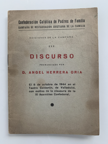 Portada del libro de III DISCURSO (con motivo de la clausura de la XI Asamblea Confederal)