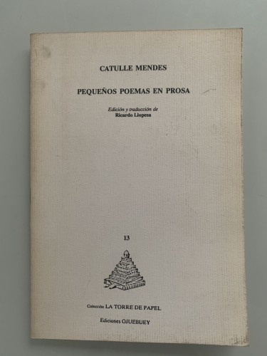 Portada del libro de PEQUEÑOS POEMAS EN PROSA (Dedicado editor)