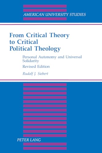 Portada del libro de From Critical Theory to Critical Political Theology