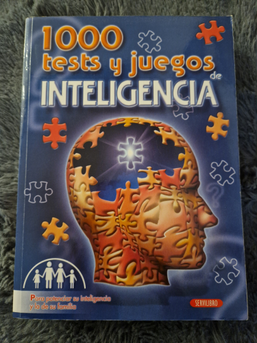 Portada del libro de 1000 test y juegos de inteligencia