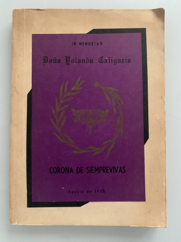 Portada del libro de IN MEMORIAM DOÑA YOLANDA CALIGARIS