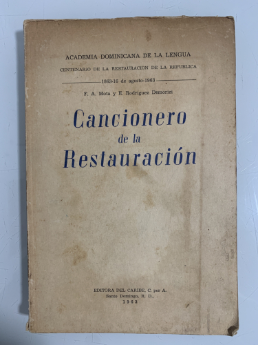 Portada del libro de CANCIONERO DE LA RESTAURACIÓN